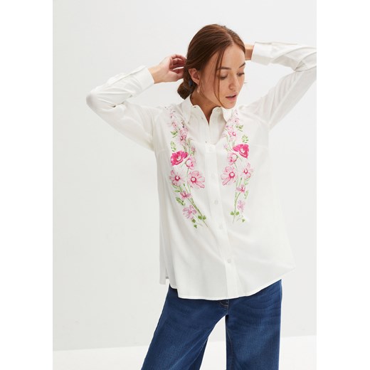 Długa bluzka z nadrukiem ze sklepu bonprix w kategorii Koszule damskie - zdjęcie 170613075