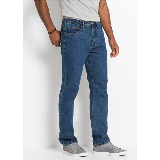 Dżinsy z elastycznymi wstawkami w talii CLASSIC FIT STRAIGHT ze sklepu bonprix w kategorii Jeansy męskie - zdjęcie 170613397