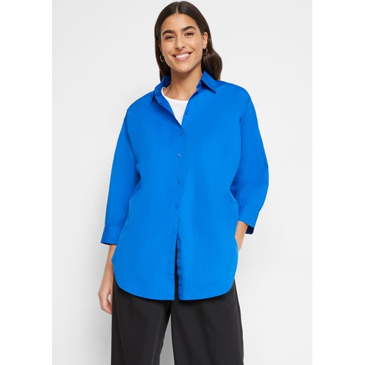 Bluzka oversized z rękawami 3/4, bawełna ze sklepu bonprix w kategorii Bluzki damskie - zdjęcie 170613538