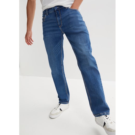 Dżinsy ze stretchem Loose Fit Straight, z bawełny z recyklingu ze sklepu bonprix w kategorii Jeansy męskie - zdjęcie 170613958