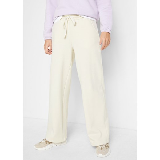 Miękkie spodnie dresowe, prosty fason ze sklepu bonprix w kategorii Spodnie damskie - zdjęcie 170614369