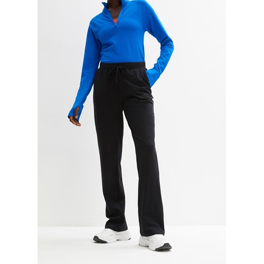 Spodnie sportowe z bawełny organicznej, Flared ze sklepu bonprix w kategorii Spodnie damskie - zdjęcie 170614405