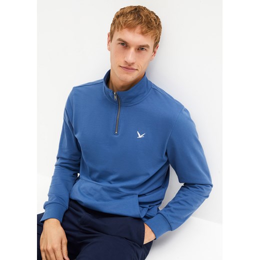 Bluza ze stójką, z poliestru z recyklingu ze sklepu bonprix w kategorii Bluzy męskie - zdjęcie 170614517
