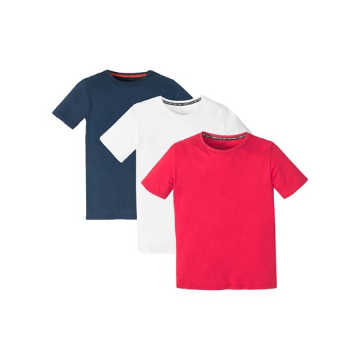 T-shirt dziecięcy basic (3 szt.), z bawełny organicznej ze sklepu bonprix w kategorii T-shirty chłopięce - zdjęcie 170614605
