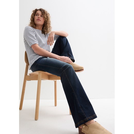 Dżinsy high-waist ze stretchem Bootcut z wygodnym paskiem w talii 56 bonprix