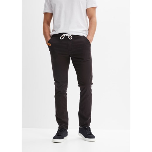 Spodnie ze stretchem i gumką w talii, Regular Fit Straight ze sklepu bonprix w kategorii Spodnie męskie - zdjęcie 170615409