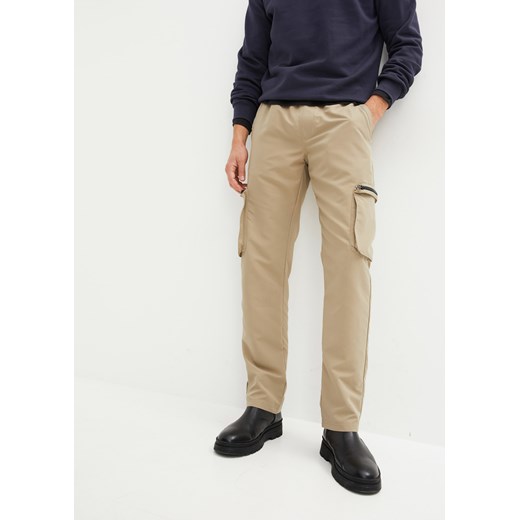 Spodnie bojówki Regular Fit z poliestru z recyklingu, Straight ze sklepu bonprix w kategorii Spodnie męskie - zdjęcie 170615757
