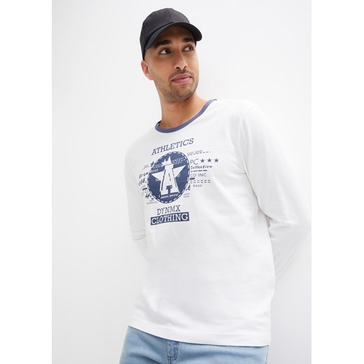 Shirt z długim rękawem i nadrukiem (2 szt.) ze sklepu bonprix w kategorii T-shirty męskie - zdjęcie 170615975