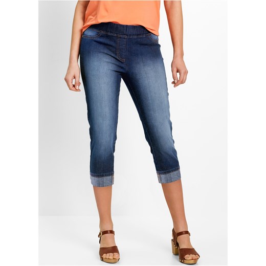 Dżinsy Slim Fit, mid waist, bawełna ze sklepu bonprix w kategorii Jeansy damskie - zdjęcie 170616297