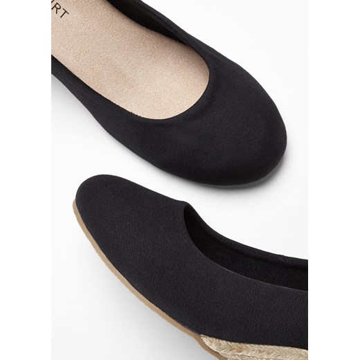 Espadryle damskie czarne Bonprix casual