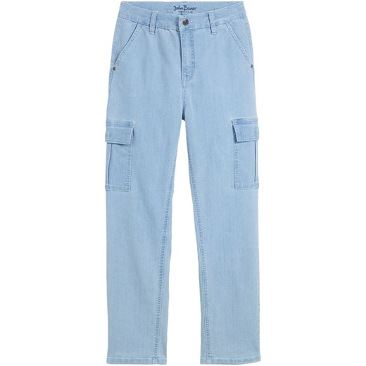 Dżinsy bojówki chłopięce, Loose Fit ze sklepu bonprix w kategorii Spodnie chłopięce - zdjęcie 170616449