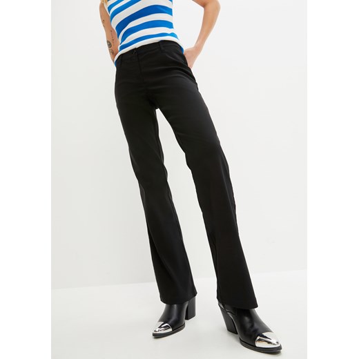 Spodnie ze stretchem BOOTCUT ze sklepu bonprix w kategorii Spodnie damskie - zdjęcie 170616929