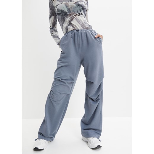 Spodnie spadochronowe z dżerseju ze sklepu bonprix w kategorii Spodnie damskie - zdjęcie 170617375