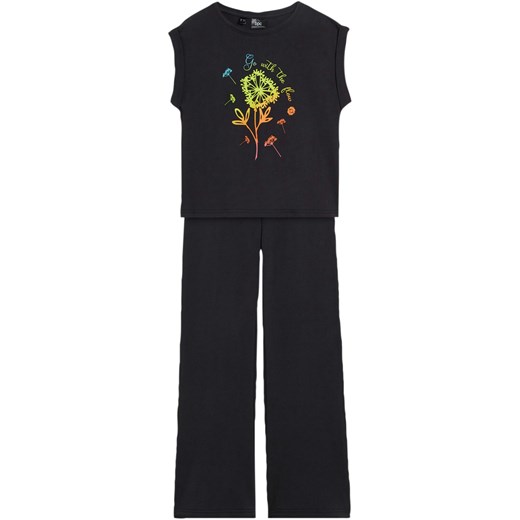 T-shirt dziewczęcy + legginsy Flared  (2 części), bawełna organiczna ze sklepu bonprix w kategorii Komplety dziewczęce - zdjęcie 170617915
