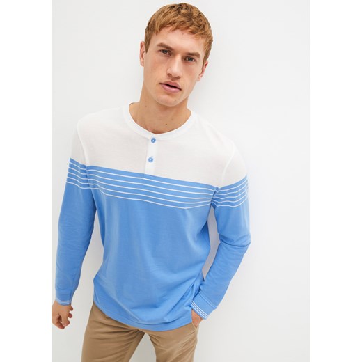 Shirt henley z długim rękawem ze sklepu bonprix w kategorii T-shirty męskie - zdjęcie 170618207