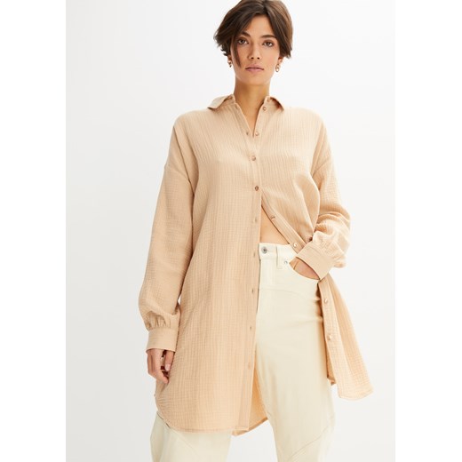 Długa bluzka muślinowa ze sklepu bonprix w kategorii Koszule damskie - zdjęcie 170618765