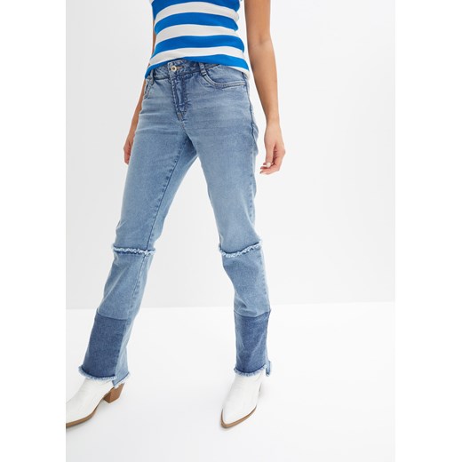 Dżinsy patchworkowe ze sklepu bonprix w kategorii Jeansy damskie - zdjęcie 170618869