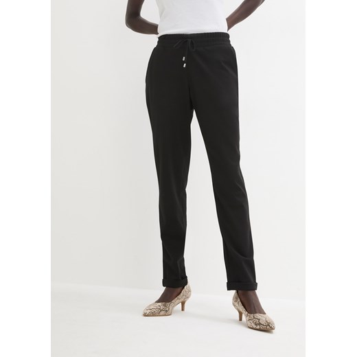 Spodnie z elastycznym paskiem w talii ze sklepu bonprix w kategorii Spodnie damskie - zdjęcie 170619465