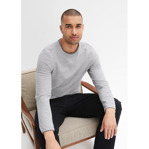 Sweter z bawełny z recyklingu ze sklepu bonprix w kategorii Swetry męskie - zdjęcie 170620187