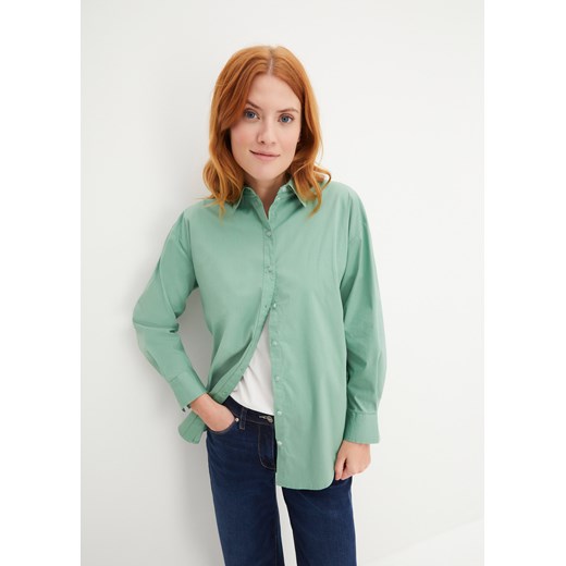 Luźniejsza bluzka z plisą guzikową ze sklepu bonprix w kategorii Koszule damskie - zdjęcie 170620265