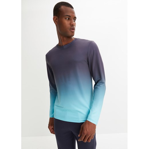 Shirt sportowy z długim rękawem, w cieniowanym kolorze ze sklepu bonprix w kategorii T-shirty męskie - zdjęcie 170620285