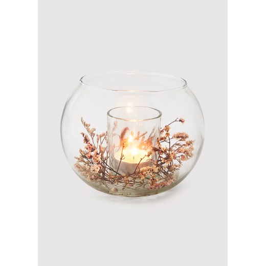 Świecznik szklany z suszonymi kwiatami ze sklepu bonprix w kategorii Świeczniki - zdjęcie 170621558