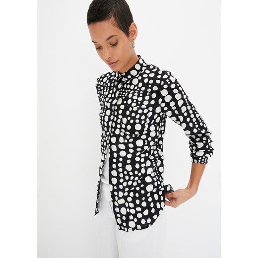 Długa bluzka z nadrukiem, ze zrównoważonej wiskozy ze sklepu bonprix w kategorii Koszule damskie - zdjęcie 170621768
