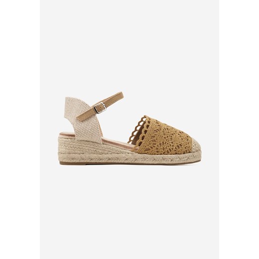 Espadryle damskie Born2be casual na koturnie tkaninowe z klamrą