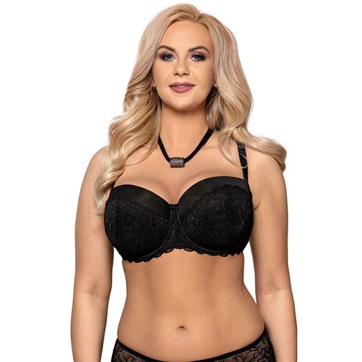 Czarny biustonosz bardotka z odpinanymi ramiączkami VB-235, Kolor czarny, Rozmiar 65F, Vena ze sklepu Intymna w kategorii Biustonosze - zdjęcie 170624277