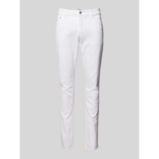 Jeansy o kroju slim fit w jednolitym kolorze ze sklepu Peek&Cloppenburg  w kategorii Jeansy męskie - zdjęcie 170624336