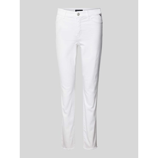 Jeansy o kroju slim fit w jednolitym kolorze ze sklepu Peek&Cloppenburg  w kategorii Jeansy damskie - zdjęcie 170624386