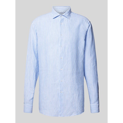 Koszula lniana o kroju regular fit z kołnierzykiem typu kent ze sklepu Peek&Cloppenburg  w kategorii Koszule męskie - zdjęcie 170624409