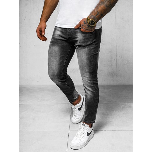 Spodnie jeansowe męskie czarne OZONEE NB/MP0064NZ ze sklepu ozonee.pl w kategorii Jeansy męskie - zdjęcie 170627188