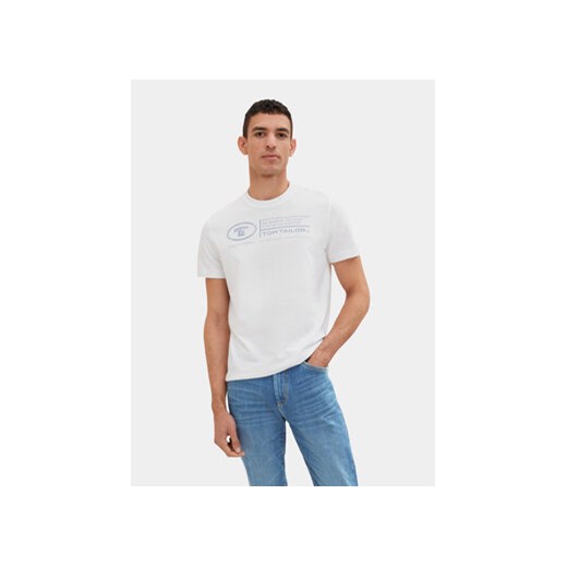 Tom Tailor T-Shirt 1035611 Biały Regular Fit ze sklepu MODIVO w kategorii T-shirty męskie - zdjęcie 170629615