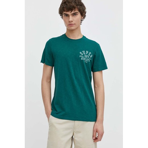 T-shirt męski Superdry z krótkimi rękawami zielony 