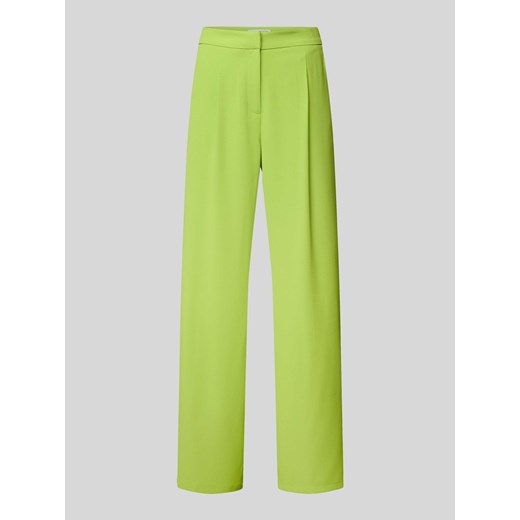 Spodnie materiałowe z szeroką nogawką i zakładkami w pasie model ‘TINNI’ ze sklepu Peek&Cloppenburg  w kategorii Spodnie damskie - zdjęcie 170634677