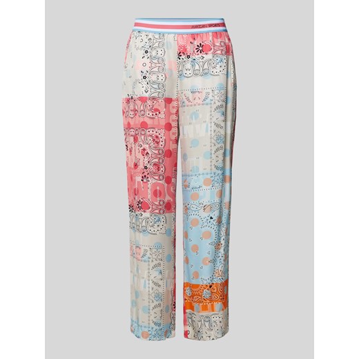 Spodnie materiałowe z wiskozy z elastycznym pasem ze sklepu Peek&Cloppenburg  w kategorii Spodnie damskie - zdjęcie 170634725