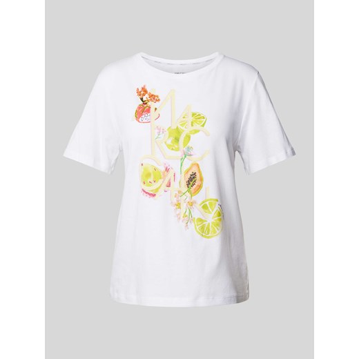 T-shirt z nadrukiem z motywem i okrągłym dekoltem ze sklepu Peek&Cloppenburg  w kategorii Bluzki damskie - zdjęcie 170634785