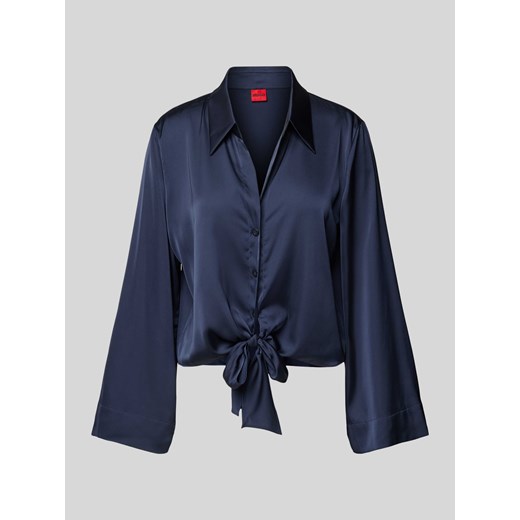 Bluzka z wiązanym detalem model ‘Errika’ ze sklepu Peek&Cloppenburg  w kategorii Koszule damskie - zdjęcie 170635098