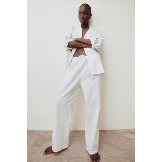 H & M - Piżama z kory - Biały ze sklepu H&M w kategorii Piżamy damskie - zdjęcie 170635346