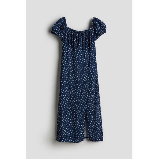 H & M - Sukienka midi z bufiastym rękawem - Niebieski ze sklepu H&M w kategorii Sukienki dziewczęce - zdjęcie 170635609