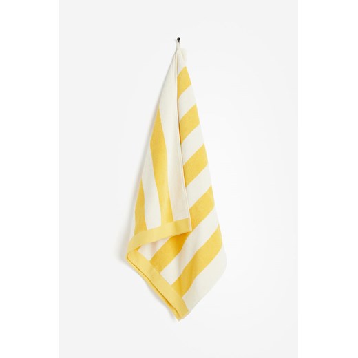 H & M - Plażowy ręcznik w paski - Żółty H & M 80x165 H&M