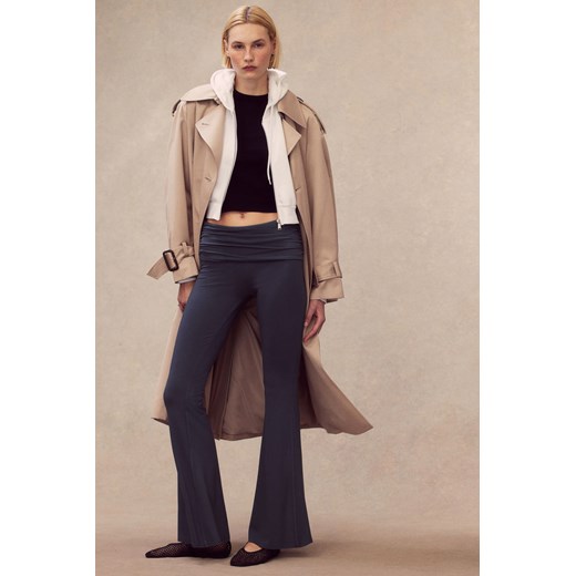 H & M - Marszczone spodnie jazzowe - Szary ze sklepu H&M w kategorii Spodnie damskie - zdjęcie 170635969