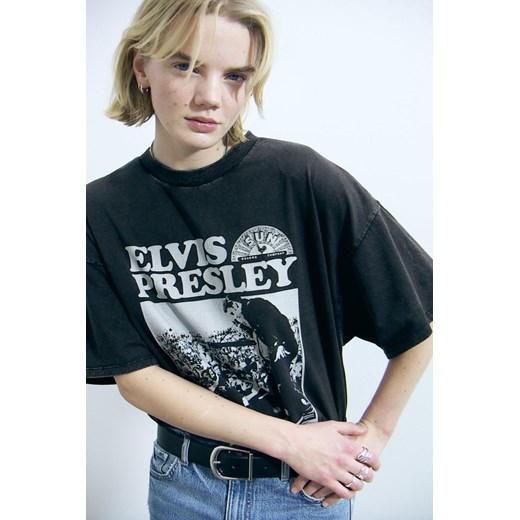 H & M - T-shirt oversize z nadrukiem - Czarny ze sklepu H&M w kategorii Bluzki damskie - zdjęcie 170636019