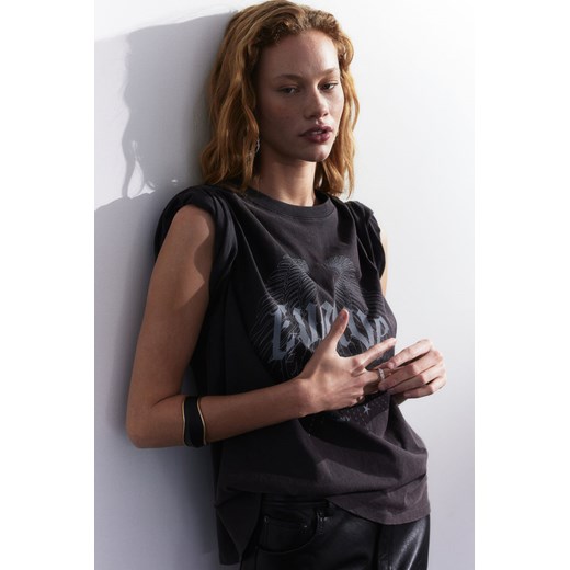 H & M - T-shirt oversize - Szary ze sklepu H&M w kategorii Bluzki damskie - zdjęcie 170636198