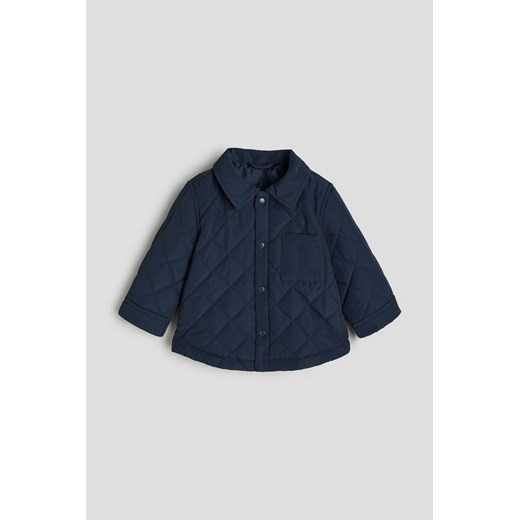 H & M - Pikowana kurtka koszulowa - Niebieski ze sklepu H&M w kategorii Kombinezony i kurtki - zdjęcie 170636227