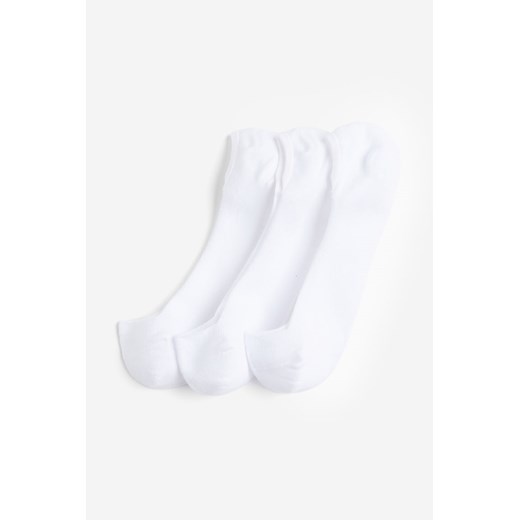 H & M - Krótkie skarpetki 3-pak - Biały ze sklepu H&M w kategorii Skarpetki damskie - zdjęcie 170636349