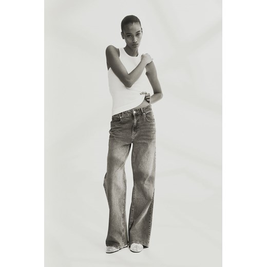 H & M - Wide High Jeans - Niebieski ze sklepu H&M w kategorii Jeansy damskie - zdjęcie 170636357