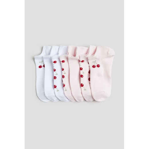 H & M - Krótkie skarpetki 7-pak - Biały ze sklepu H&M w kategorii Skarpetki dziecięce - zdjęcie 170636597