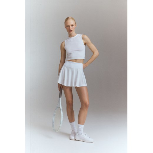 H & M - Kloszowa spódniczka tenisowa DryMove - Biały ze sklepu H&M w kategorii Spódnice - zdjęcie 170636718